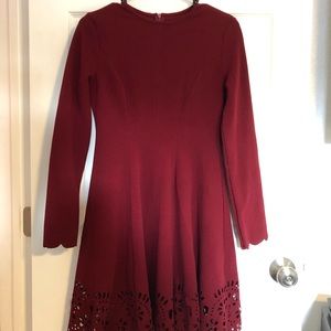 Scalloped Sleeve Mini Dress